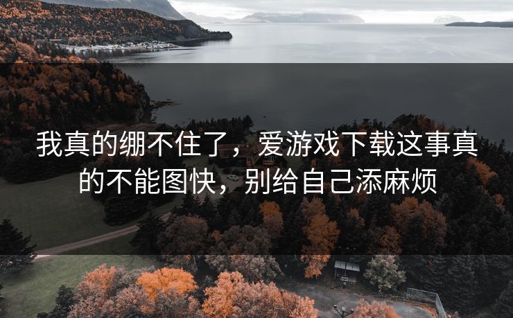 我真的绷不住了，爱游戏下载这事真的不能图快，别给自己添麻烦