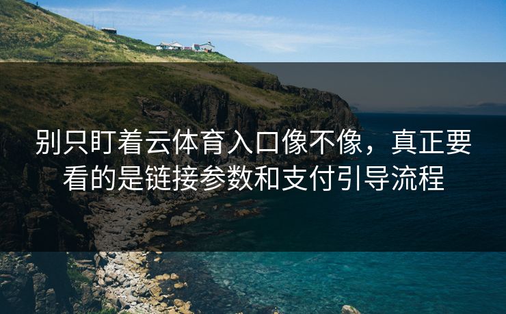 别只盯着云体育入口像不像，真正要看的是链接参数和支付引导流程